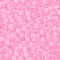 Miyuki rocailles Perlen 8/0 - Pink lined crystal 8-207
